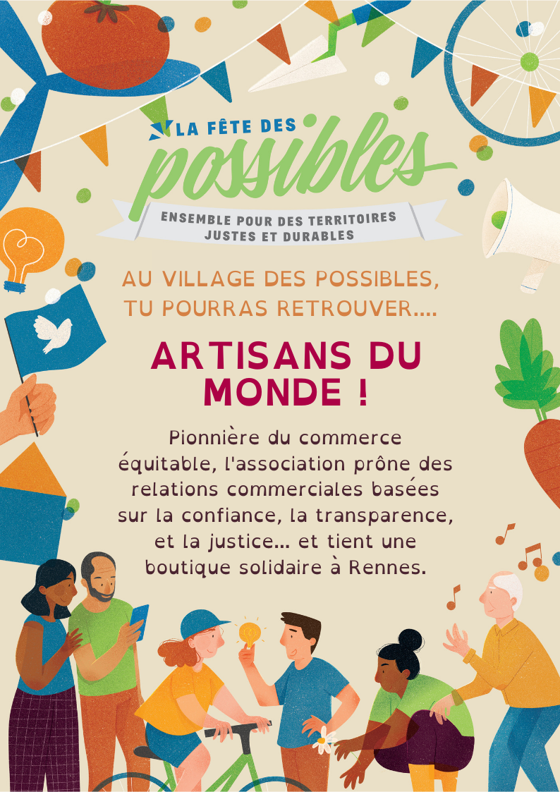 Artisans du Monde sera au Village des Possibles 2022 à Rennes