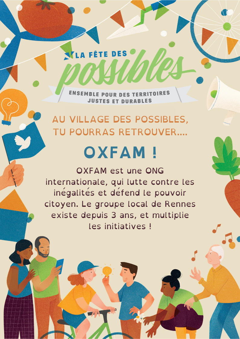 Le 1er octobre 2022 à Rennes, rencontrez Oxfam
